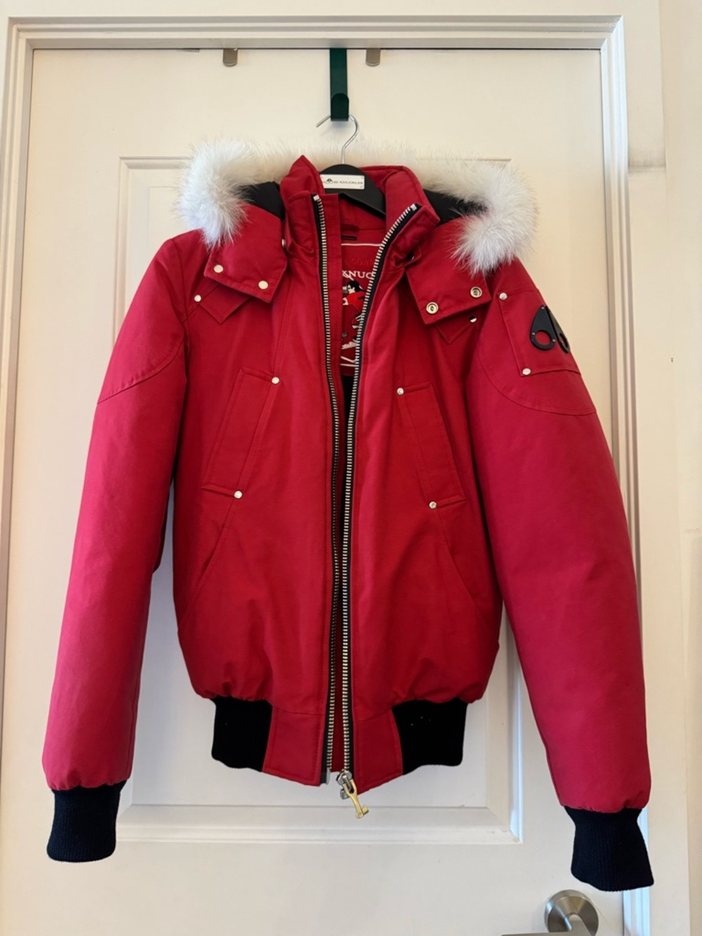 Moose Knuckles Red and Black Insulated Jacket